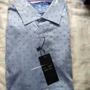 Men's Button Down Dress Shirt Park West XL 17-17.5